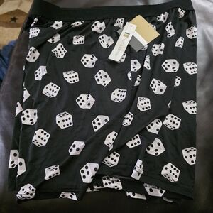 Kohl's Black and White Dice Print Mini Skirt